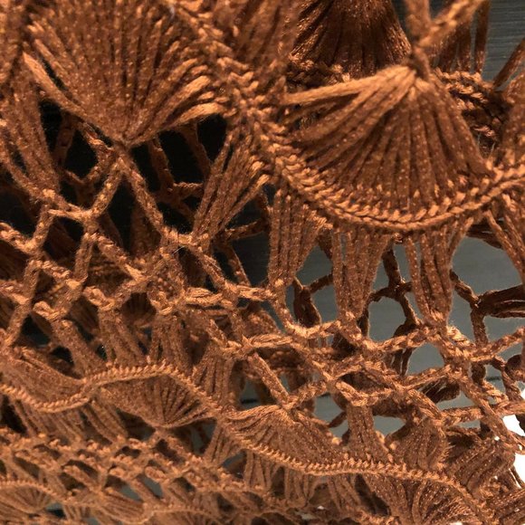 Collective Concepts open knit top in Burnt Orange Size L - Picture 5 of 7